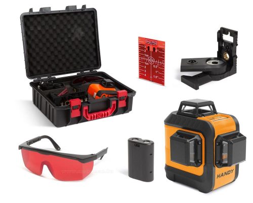 Lézeres szintező szett 15 m 3D/360 fok HANDY M10053