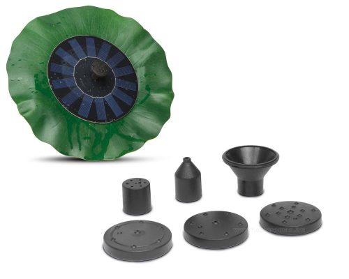 Úszó napelemes szökőkút Lótuszlevél M11223