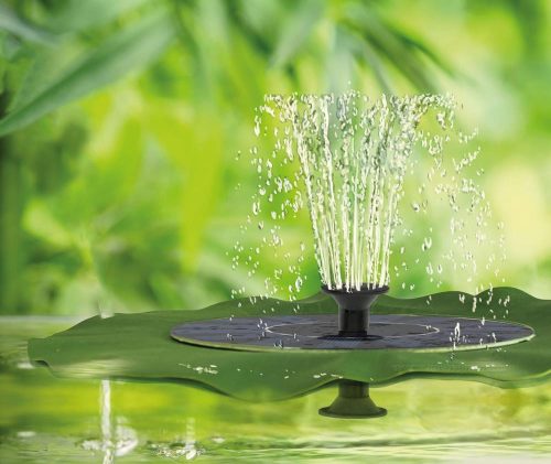Úszó napelemes szökőkút Lótuszlevél M11223