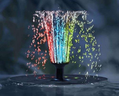 Úszó napelemes szökőkút LED világítással M11225RGB