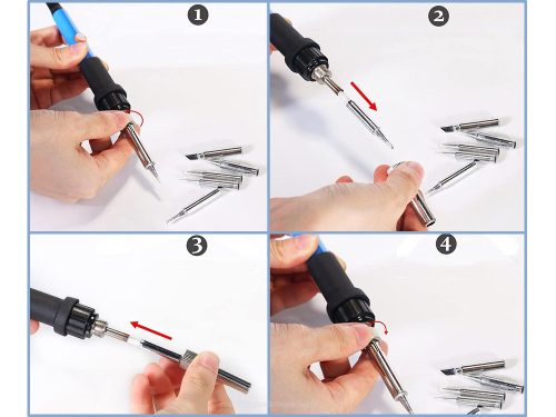 Forrasztópáka hőfokszabályzóval 6 db cserélhető pákaheggyel M11393