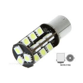   Autós LED izzó BA15S, 27SMD LED-es, fehér, MM-BA15-27SMD5050F