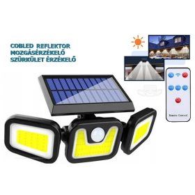   Napelemes udvari kerti COB LED lámpa reflektor mozgásérzékelővel M12282SOL