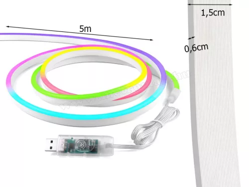 Bluetooth Neon RGB LED szalag 5m M12439USB