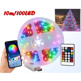   Karácsonyi kültéri LED fényfüzér USB tápcsatlakozással M12446USB