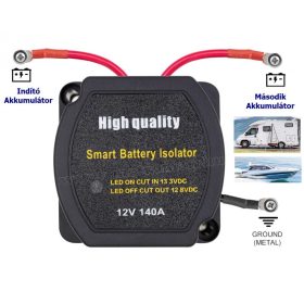   Akkumulátor leválasztó két akkumulátoros rendszerekhez 12V 80 Amper M12V80A-Isolator