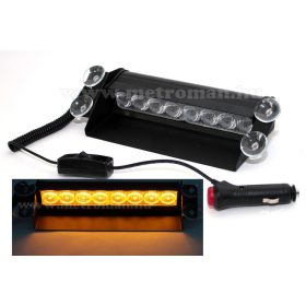   Autós Sárga stroboszkóp LED villogó szélvédőre, Mlogic MM-132A