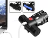Első és hátsó LED kerékpár lámpa szett M14391USB