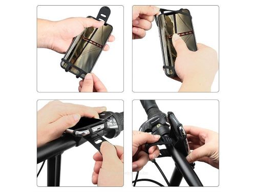 Univerzális kormányra szerelhető kerékpáros motoros telefontartó M14407