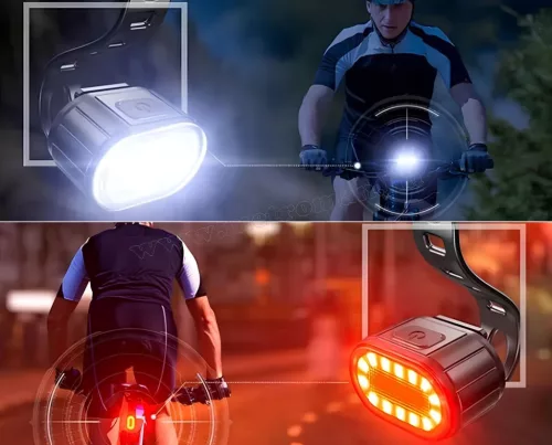 Első és hátsó Kerékpár lámpa szett M14488USB