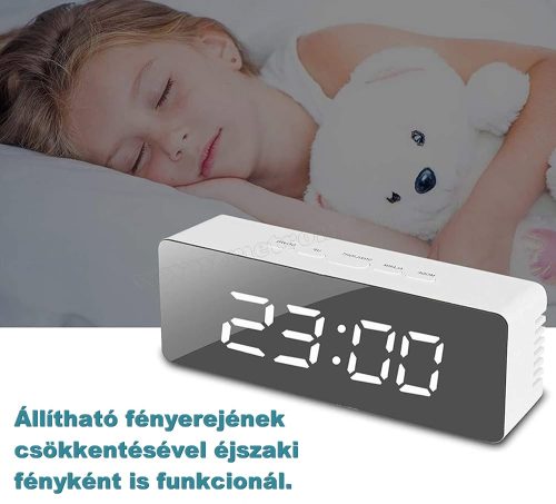 Digitális asztali óra és hőmérő M1457B