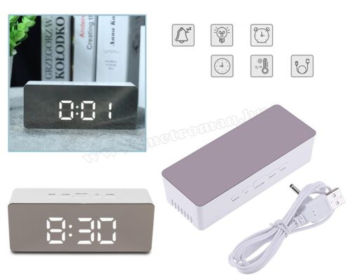 Digitális asztali óra és hőmérő M1457B