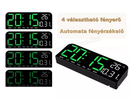 Digitális ébresztőóra hőmérővel M15401C