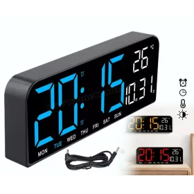 Digitális ébresztőóra hőmérővel M15401D