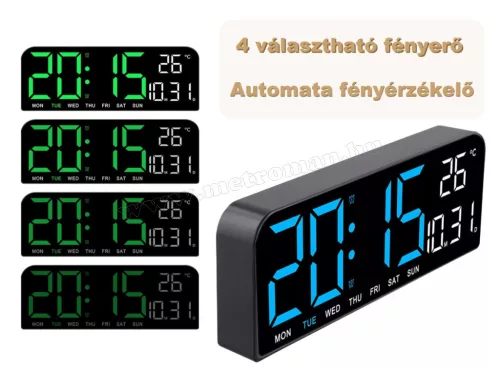Digitális ébresztőóra hőmérővel M15401D