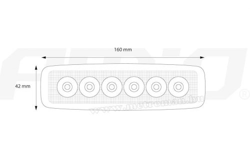 Autó LED fényszóró, LED munkalámpa 18 Watt M1612