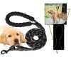 Fényvisszaverő kutyapóráz  120 cm fekete M19360F