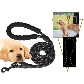 Fényvisszaverő kutyapóráz  120 cm fekete M19360F