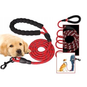 Fényvisszaverő kutyapóráz  120 cm piros M19360P
