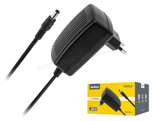 Univerzális tápegység Akkumulátortöltő 20V 2-4 Ah akkukhoz Rebel Tools M2003CH-20V
