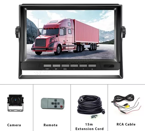 Kamion, teherautó, munkagép 4PIN ipari AHD tolatókamera szett 7" LCD monitorral M2108-AHD