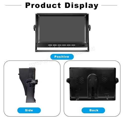 Kamion, teherautó, munkagép 4PIN ipari AHD tolatókamera szett 7" LCD monitorral M2108-AHD