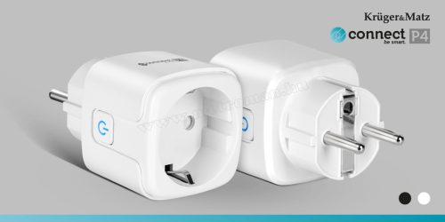Wifi okos kapcsoló és fogyasztásmérő Kruger&Matz Connect P4 TuyaSmart