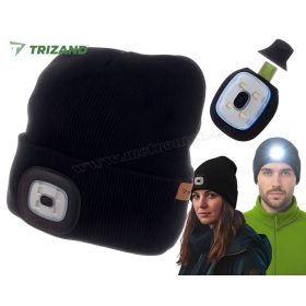 Kötött sapka újratölthető LED lámpával M22663