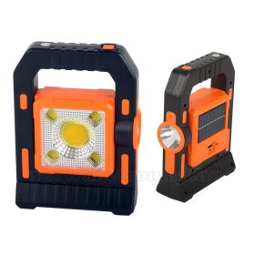   Hordozható akkumulátoros napelemes LED reflektor és munkalámpa M2290SOL