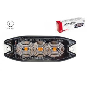   Nagy fényerejű E-jeles autós LED stroboszkóp villogó megkülönböztető jelzés MM2297LED-PRO-E9 Narancs Sárga