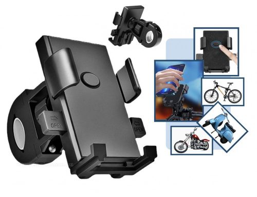 Motoros kerékpáros kormányra szerelhető telefontartó M2302