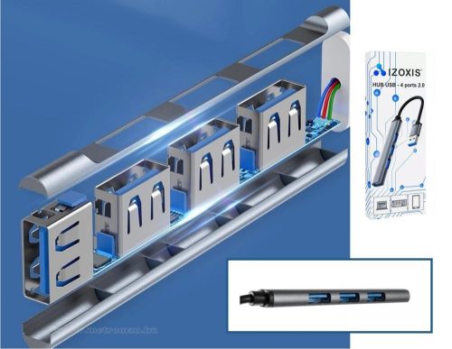 USB elosztó 3.0 4 USB porttal IZOXIS M23316