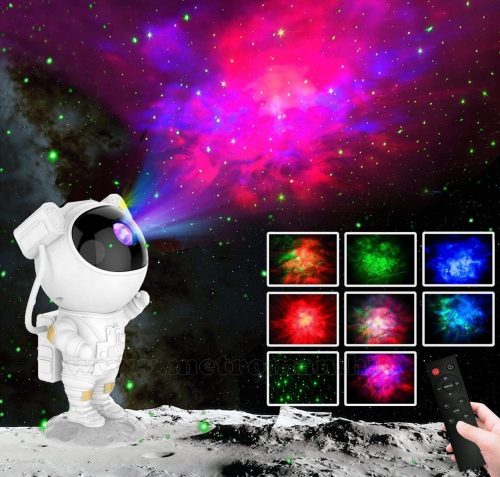 Asztronauta Űrhajós csillagos égbolt Lézer és RGB LED projektor hangulatvilágítás M235A-RGB
