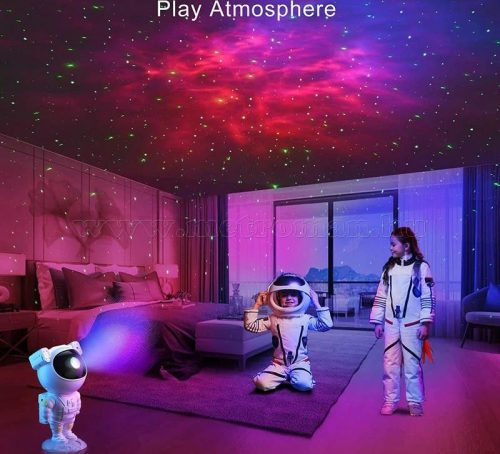 Asztronauta Űrhajós csillagos égbolt Lézer és RGB LED projektor hangulatvilágítás M235A-RGB