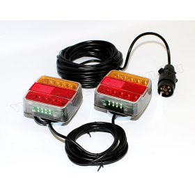   Utánfutó, pótkocsi hátsó világítás, komplett LED lámpa készlet 23M214