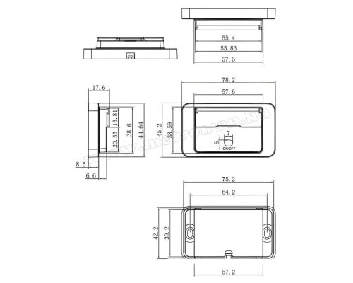 Autós beépíthető USB-A USB-C gyorstöltő feszültségmérővel M24901AX4