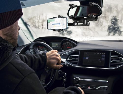 Visszapillantó tükörre rögzíthető univerzális telefontartó M24983