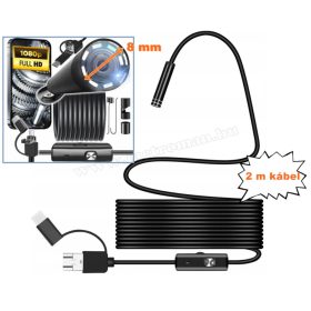   Android USB Endoszkóp kamera LED világítással M253-2M FHD