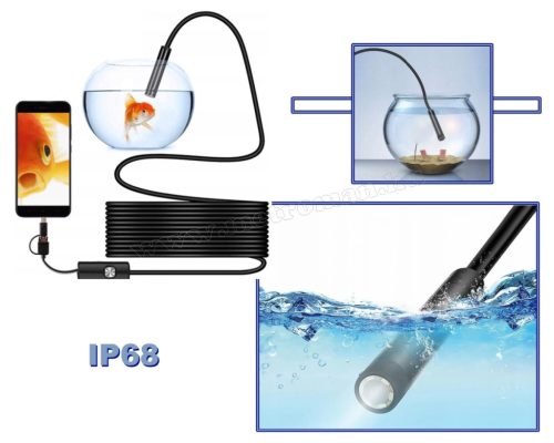 Android USB Endoszkóp kamera LED világítással M253-3-5M FHD