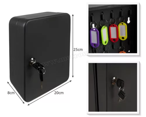 Kulccsal zárható kulcsszéf színes jelölő bilétákkal M2628