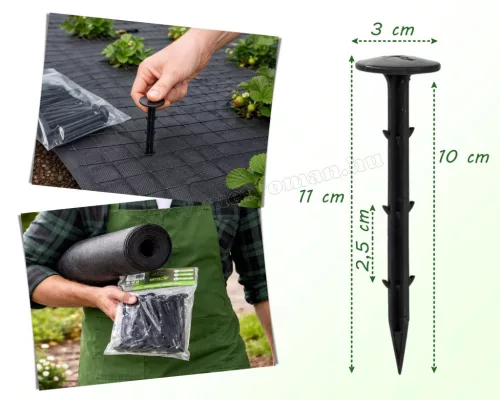 Rögzítő tüske vakondhálóhoz agrotextíliához 10 db-os csomag M27943x10