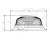 Megkülönböztető jelzés narancssárga LED villogó AMIO M2927