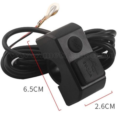 Motorkerékpár USB töltő kormányra M3001A-USB