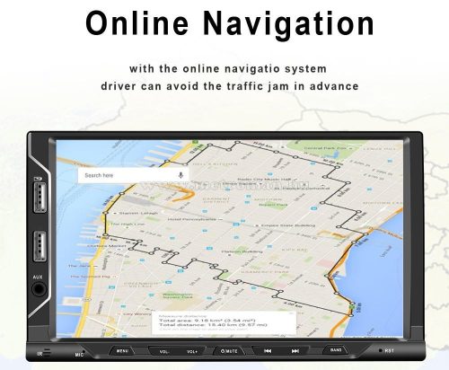 Android multimédiás autórádió fejegység GPS-el 7" LCD monitorral 2DIN M3066BT-GPS