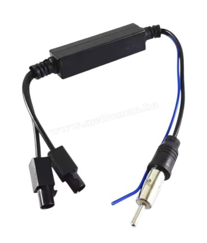 Dual Fakra antenna erősítő és átalakító adapter 2 antennás autókhoz DIN-FAKRA