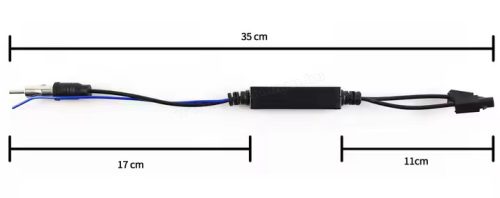 Dual Fakra antenna erősítő és átalakító adapter 2 antennás autókhoz DIN-FAKRA
