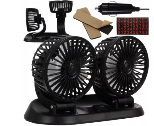 Dupla szivargyújtós 12V Ventilátor kamionba és munkagépekbe M3222-12VDC