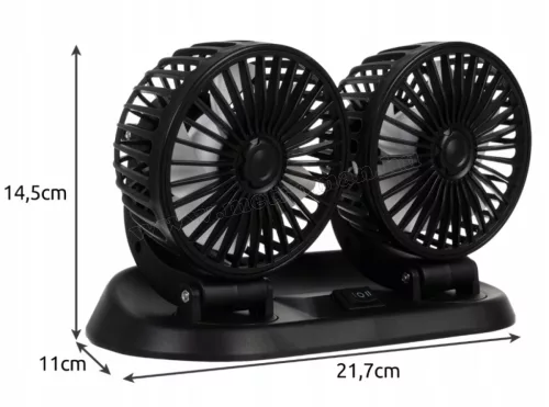 Dupla szivargyújtós 12V Ventilátor kamionba és munkagépekbe M3222-12VDC