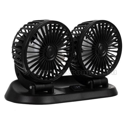 Dupla szivargyújtós 24V Ventilátor kamionba és munkagépekbe M3222-24VDC