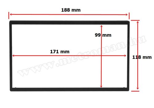 2DIN-es autórádió műanyag dísz keret Kínai multimédiás autórádiókhoz M3592